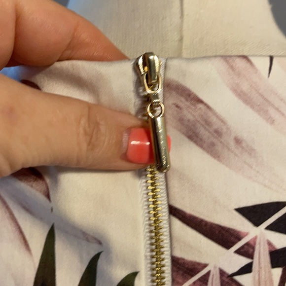 ANTONIO MELANI women’s scuba lined sheath stretch palm leaf dress. V neckline 10 - Picture 9 of 15